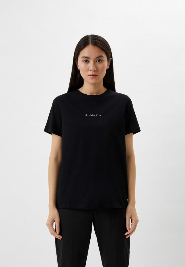 женская футболка by malene birger, черная