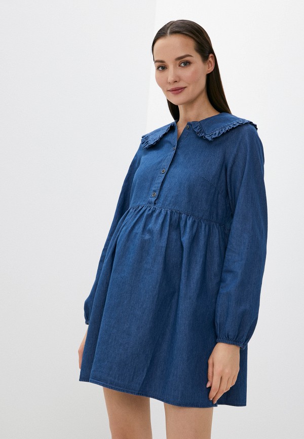 женское платье mamalicious, синее