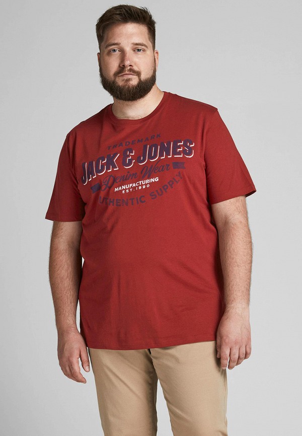 мужская футболка jack & jones, красная