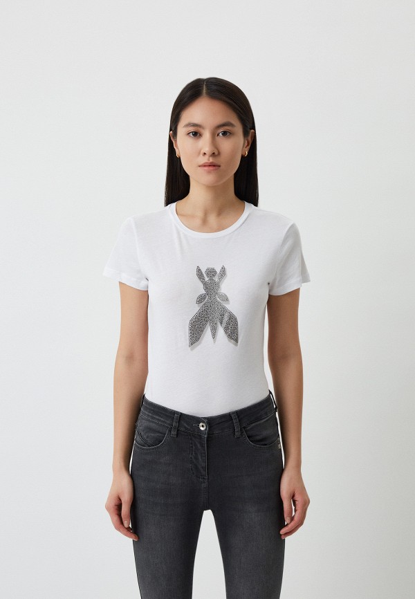 женская футболка patrizia pepe, белая