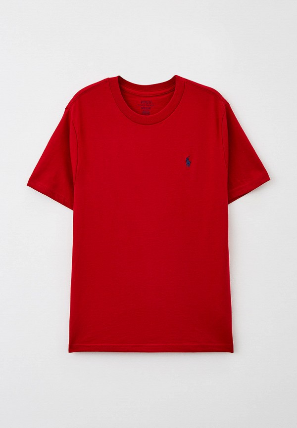 футболка с коротким рукавом polo ralph lauren для мальчика, бордовая
