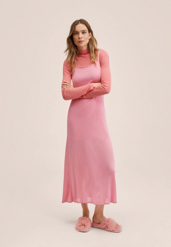 женское платье mango, розовое