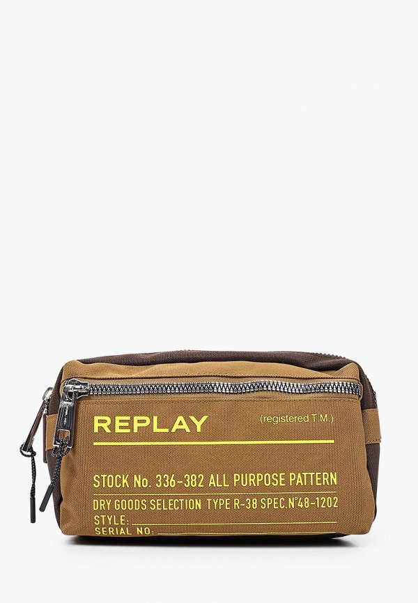 мужская сумка replay, коричневая