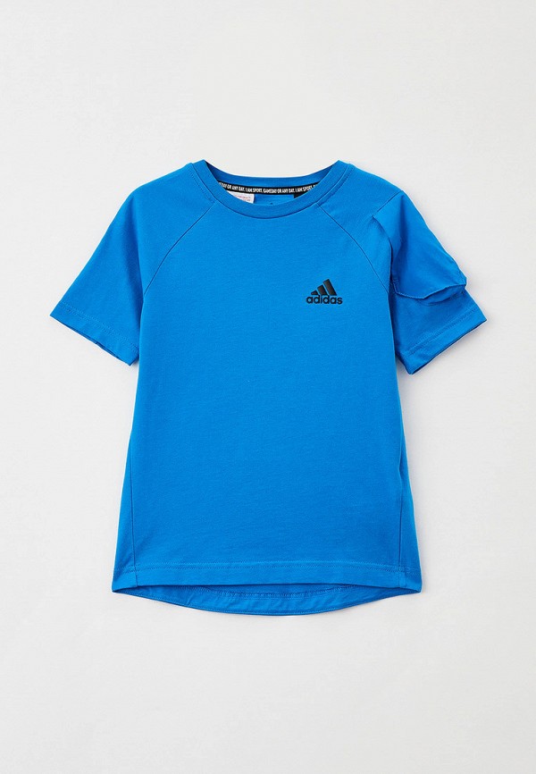 футболка adidas для мальчика, синяя