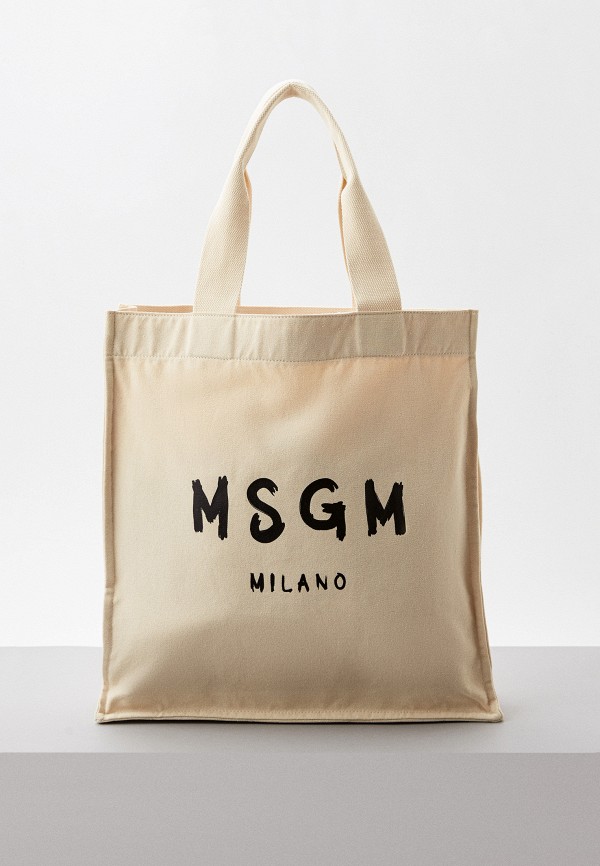 женская сумка msgm, бежевая