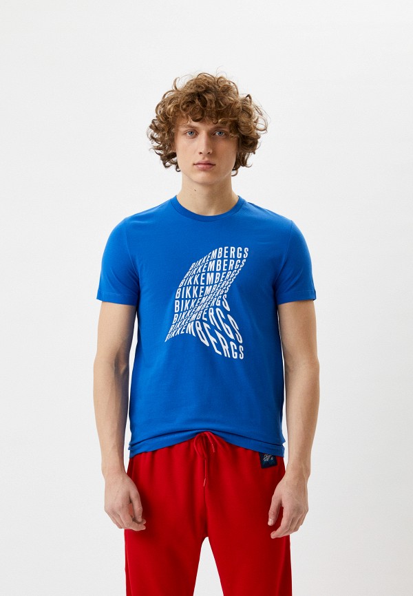 мужская футболка dirk bikkembergs, синяя