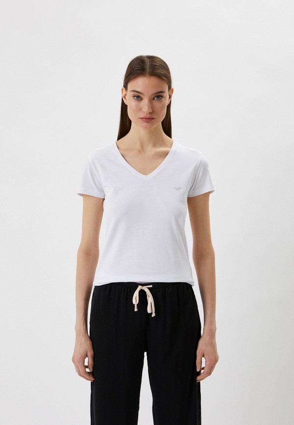 женская футболка emporio armani, белая