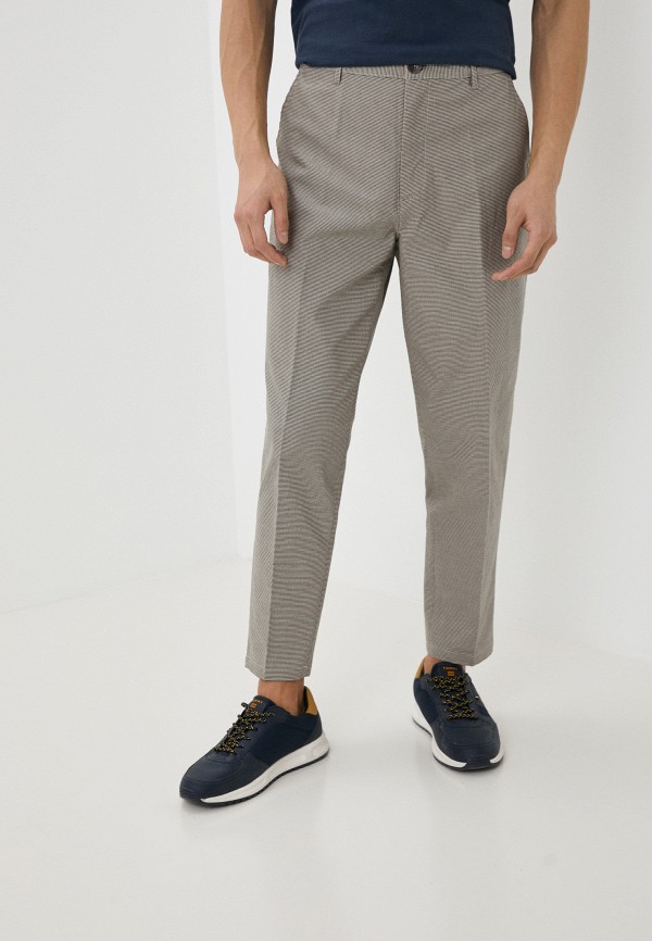 мужские зауженные брюки casual friday by blend, бежевые