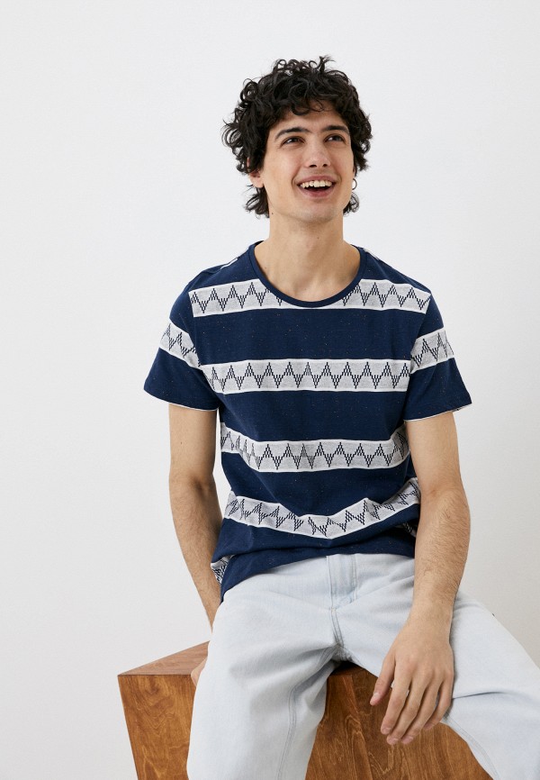 мужская футболка с коротким рукавом blend, синяя