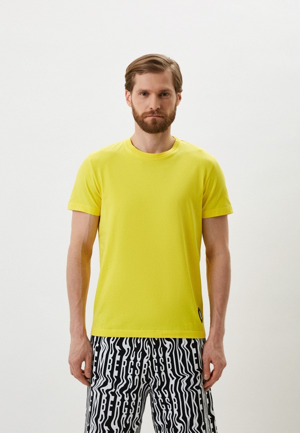 мужская футболка bikkembergs, желтая