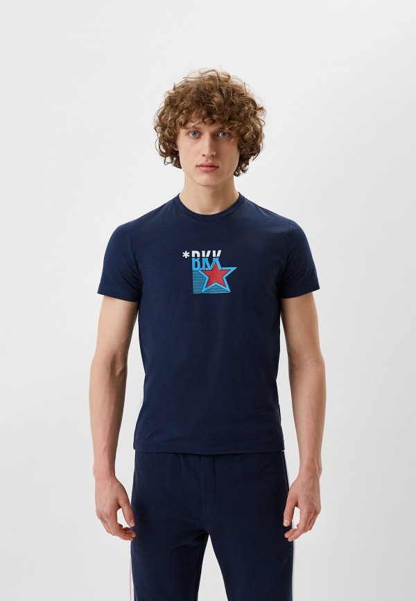 мужская футболка bikkembergs, синяя