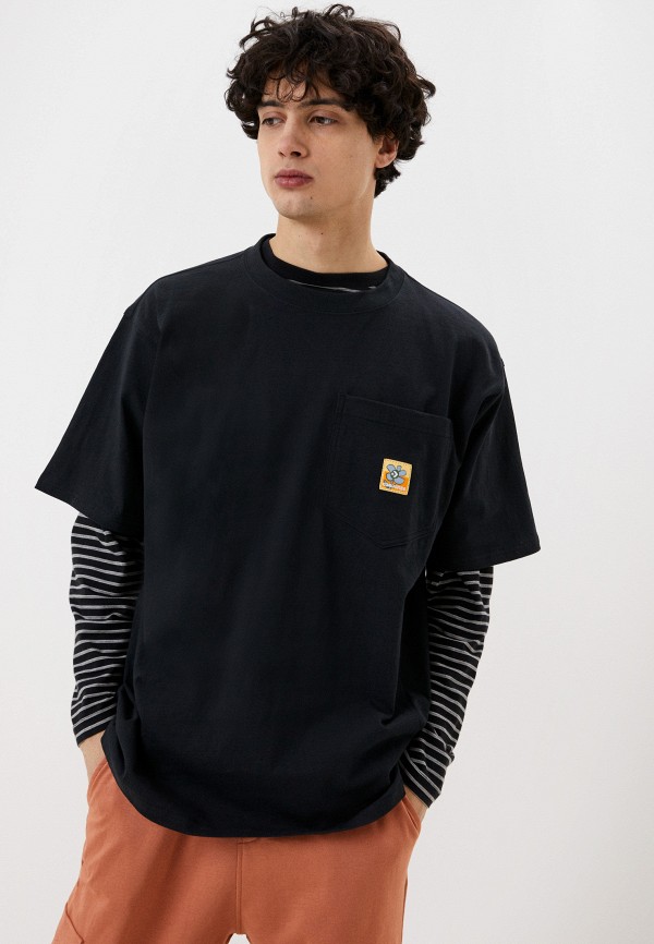 мужская футболка с коротким рукавом converse, черная