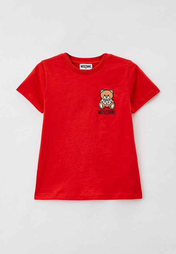 футболка с коротким рукавом moschino kid малыши, красная