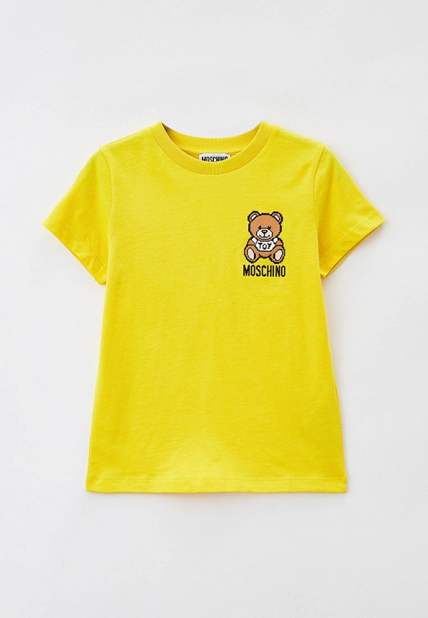 футболка с коротким рукавом moschino kid малыши, желтая