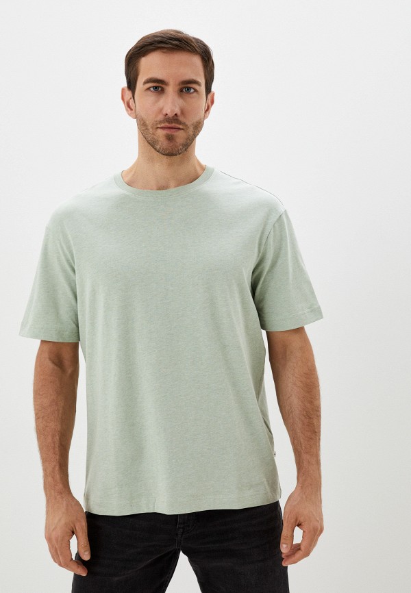 мужская футболка с коротким рукавом selected homme, зеленая
