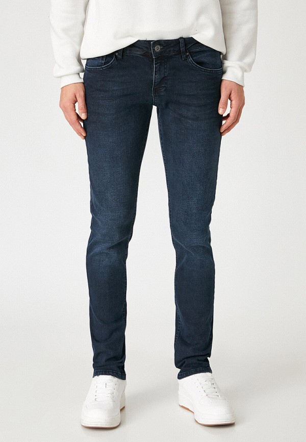 мужские прямые джинсы koton, синие