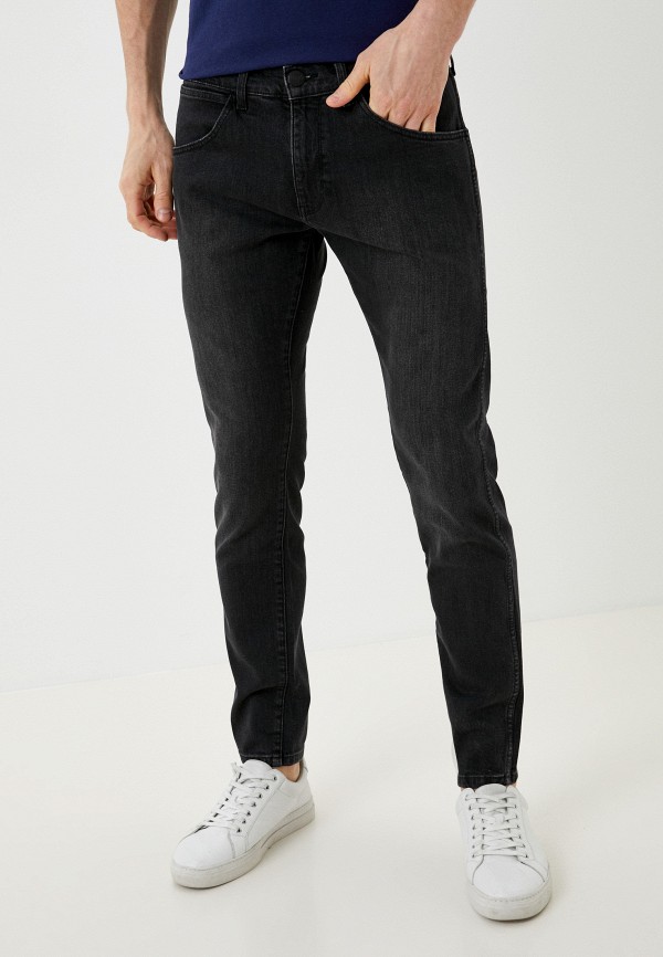 мужские зауженные джинсы wrangler, черные