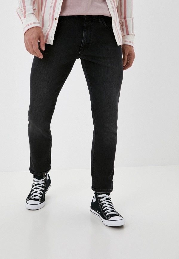 мужские зауженные джинсы wrangler, черные