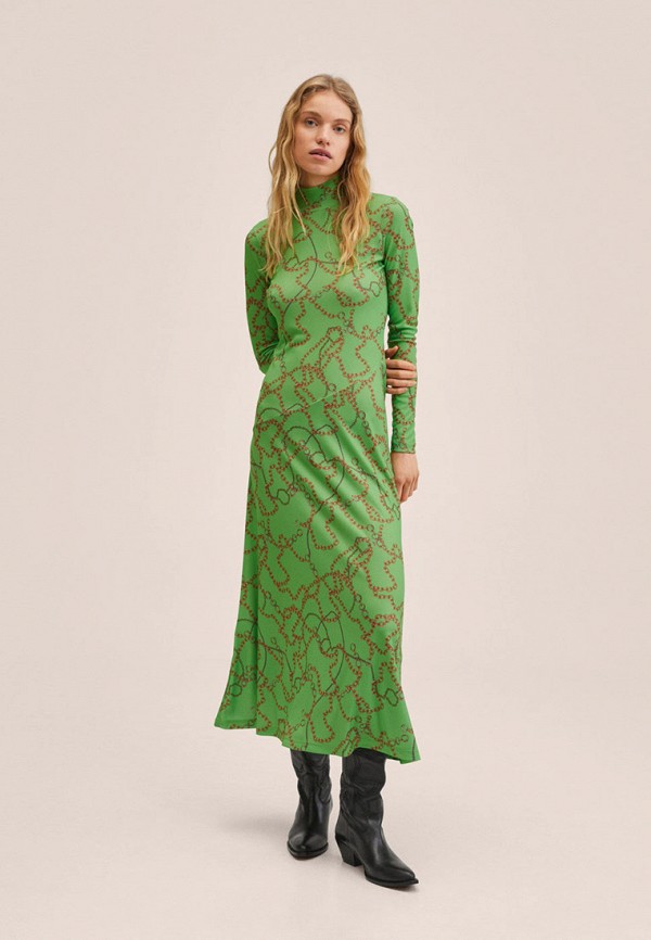 женское повседневные платье mango, зеленое