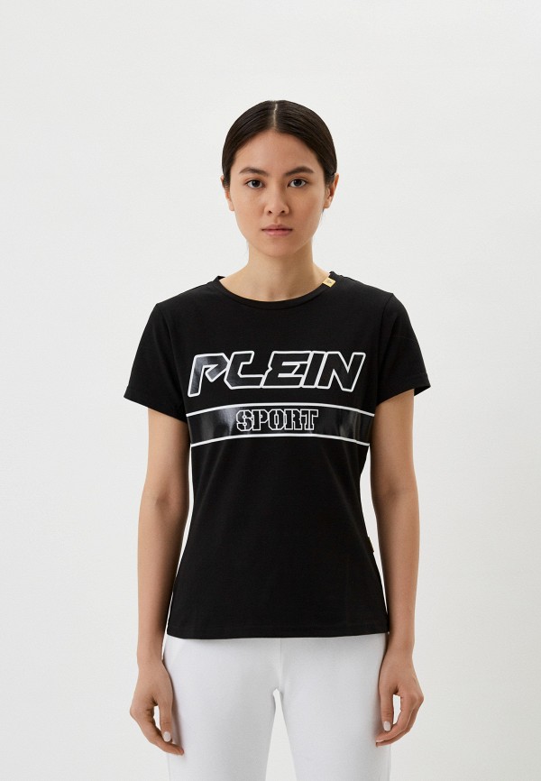 женская футболка plein sport, черная