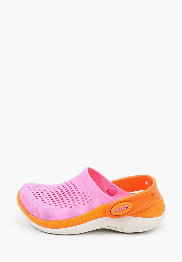 сабо crocs для девочки, розовое