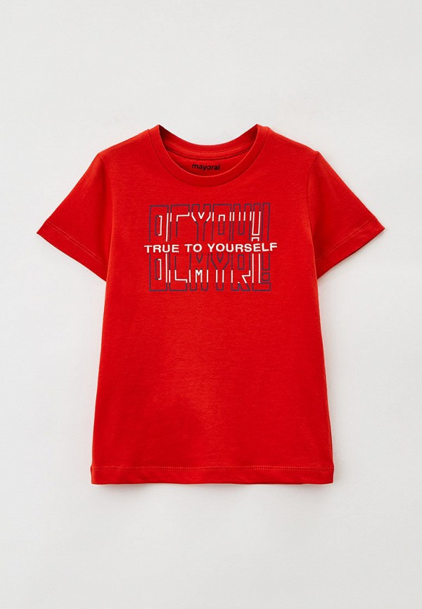 футболка с коротким рукавом mayoral для мальчика, красная
