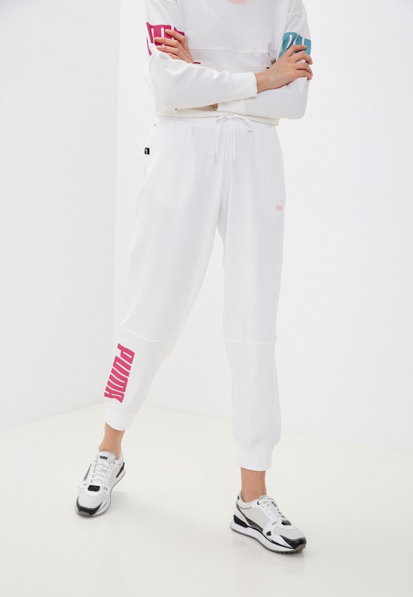 женские спортивные брюки puma, белые