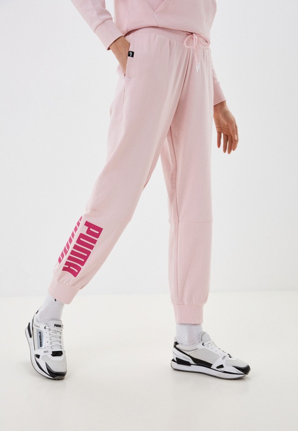 женские спортивные брюки puma, розовые