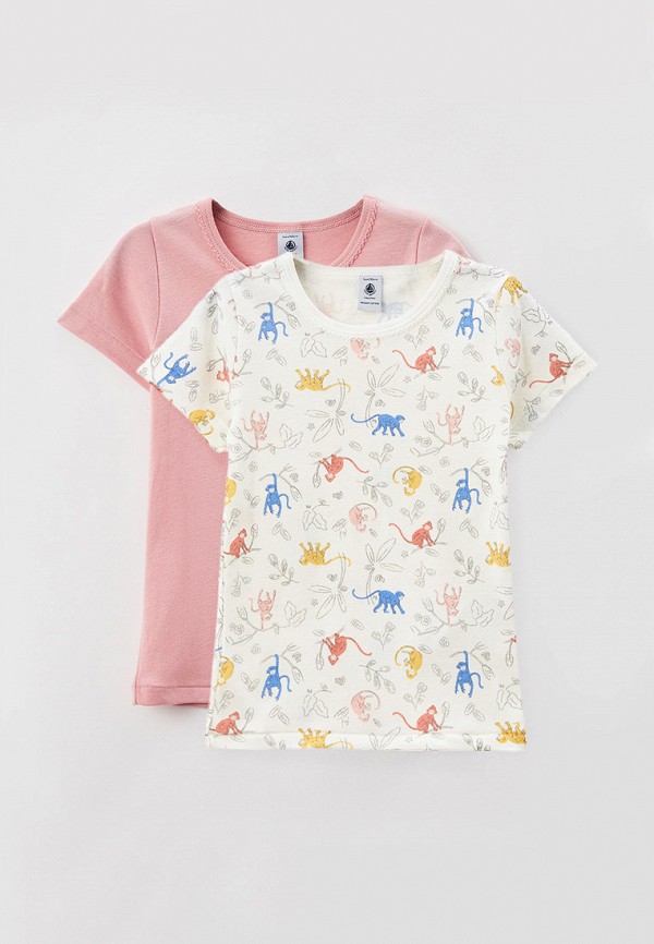 футболка petit bateau для девочки, разноцветная
