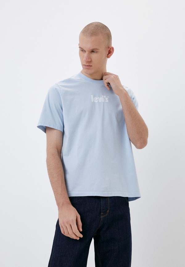 мужская футболка с коротким рукавом levi’s®, голубая