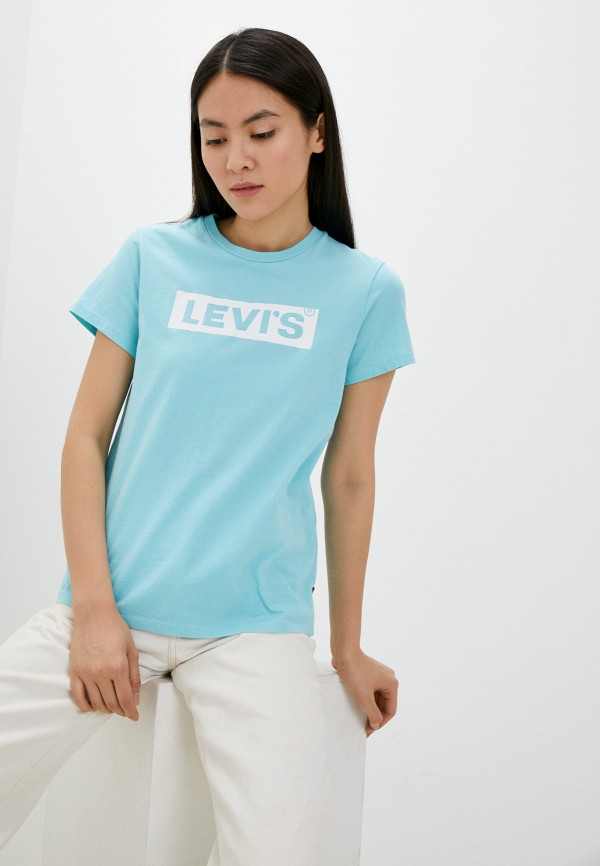 женская футболка levi’s®, голубая