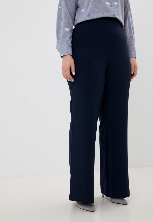 женские прямые брюки ulla popken, синие
