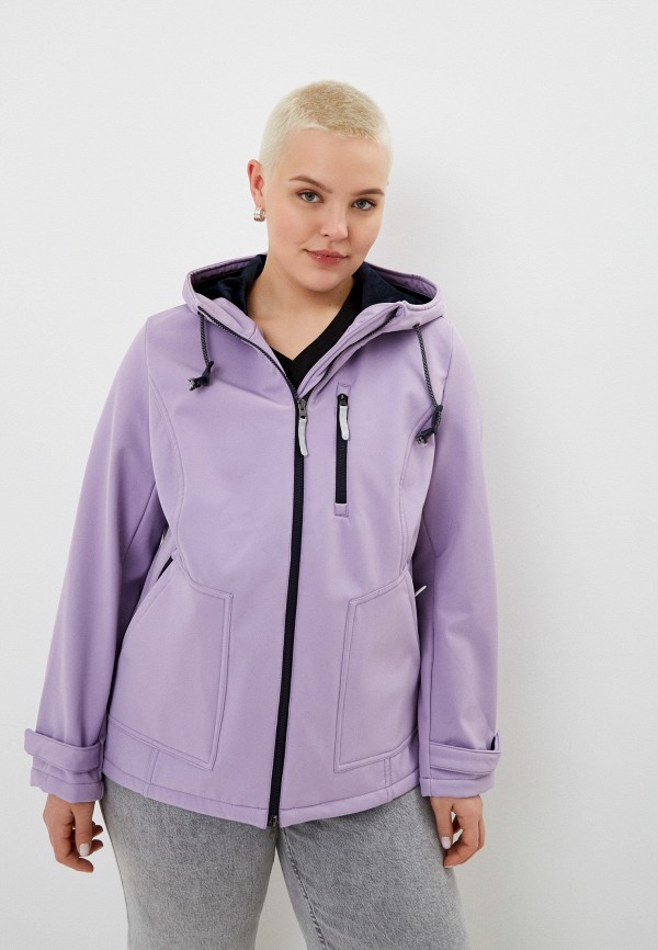 женская куртка ulla popken, фиолетовая