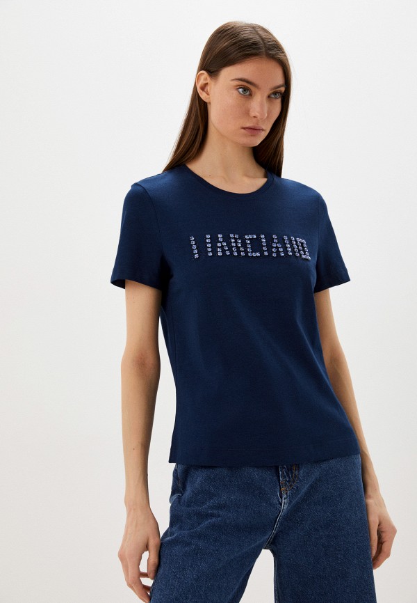 женская футболка guess by marciano, синяя