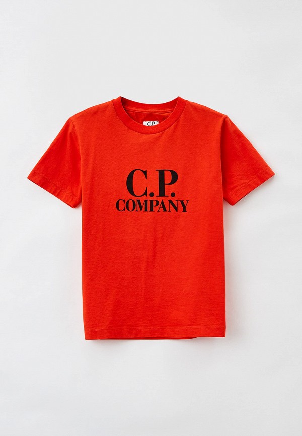 футболка с коротким рукавом c.p. company для мальчика, красная