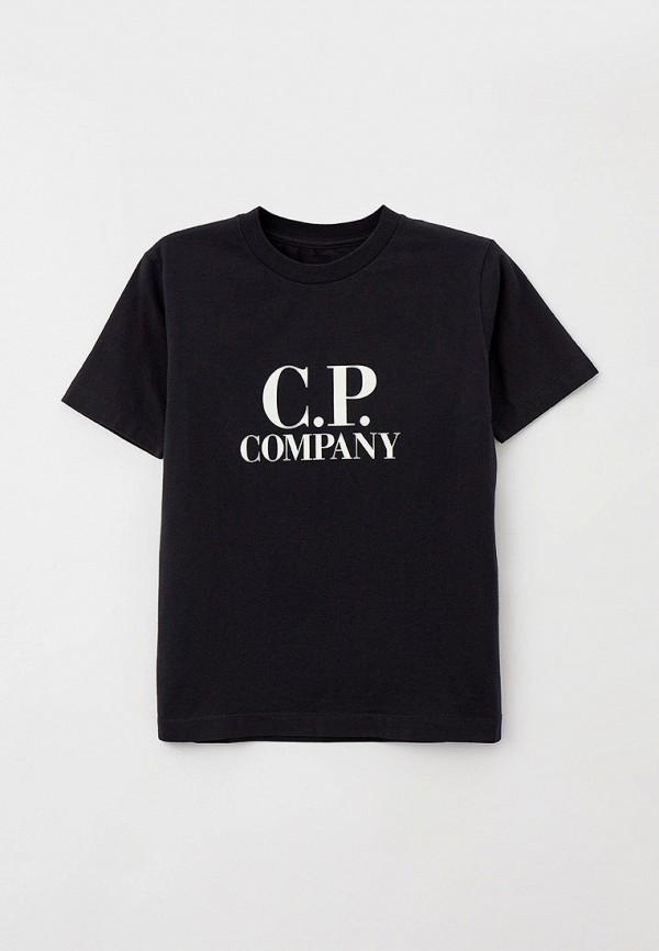 футболка с коротким рукавом c.p. company для мальчика, черная