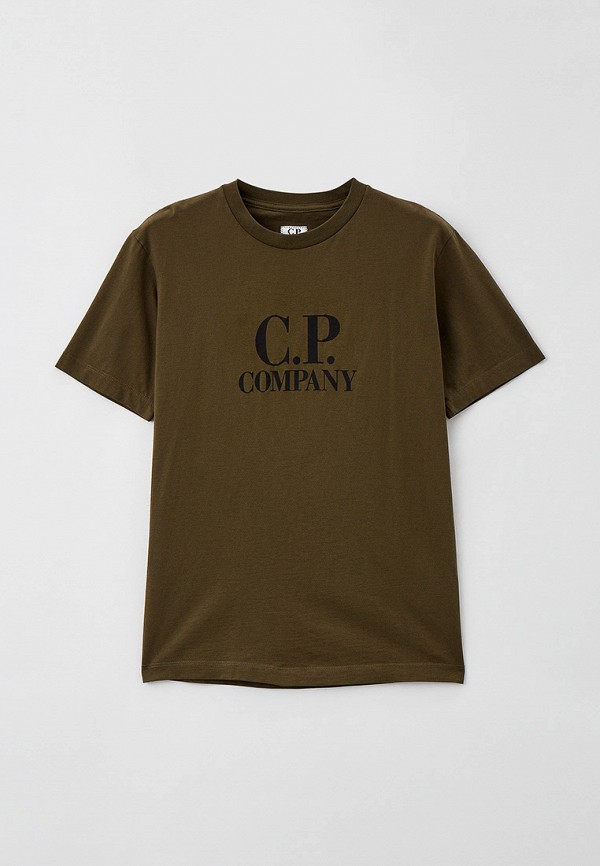 футболка с коротким рукавом c.p. company для мальчика, хаки