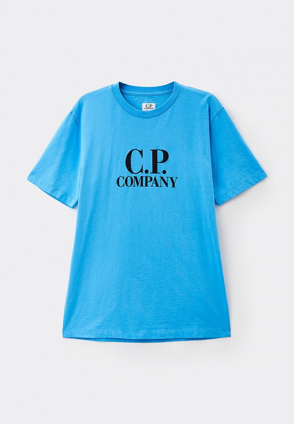 футболка с коротким рукавом c.p. company для мальчика, голубая