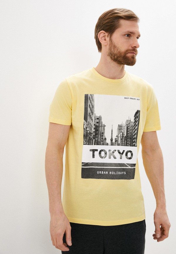 мужская футболка с коротким рукавом produkt, желтая