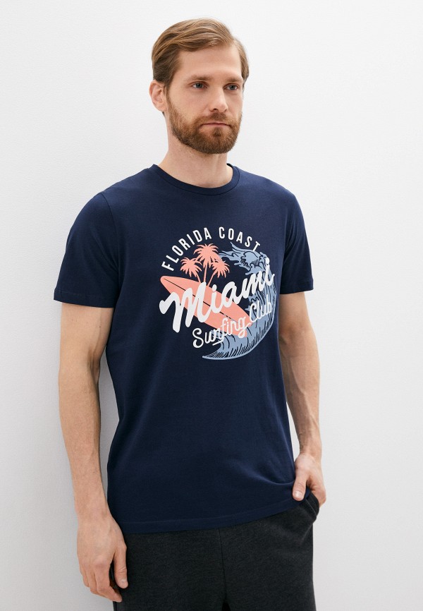 мужская футболка с коротким рукавом produkt, синяя