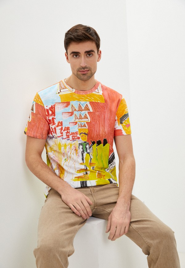 мужская футболка с коротким рукавом desigual, разноцветная