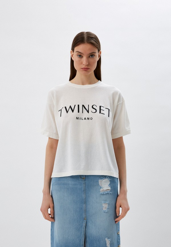 женская футболка twinset milano, белая