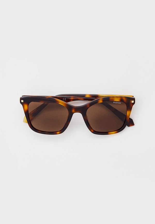 женские солнцезащитные очки polaroid, коричневые