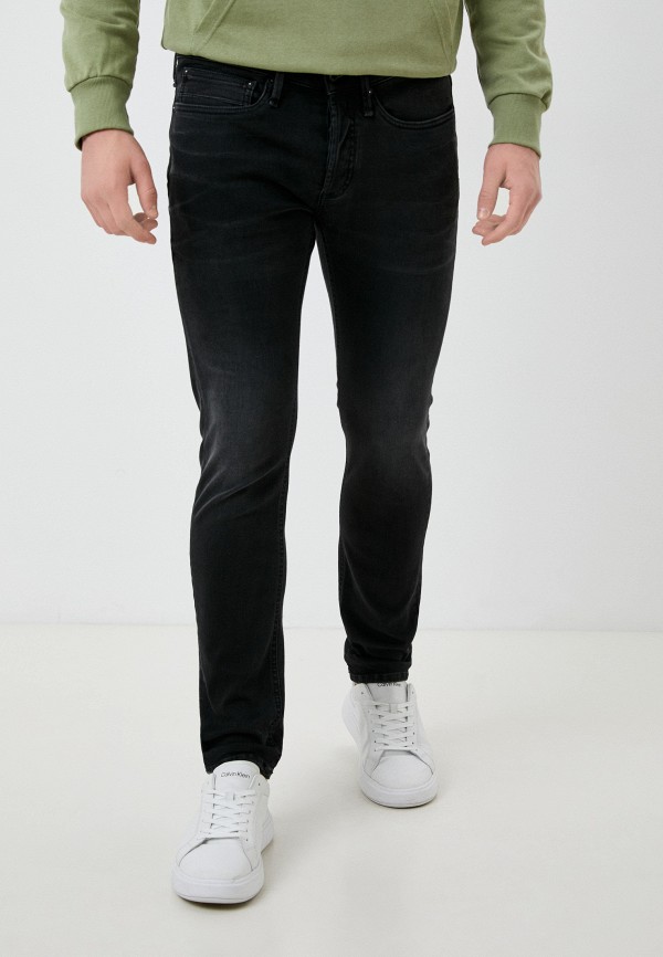 мужские зауженные джинсы denham, серые