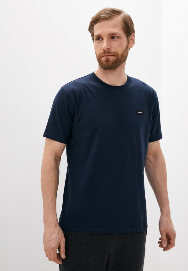 мужская футболка с коротким рукавом denham, синяя