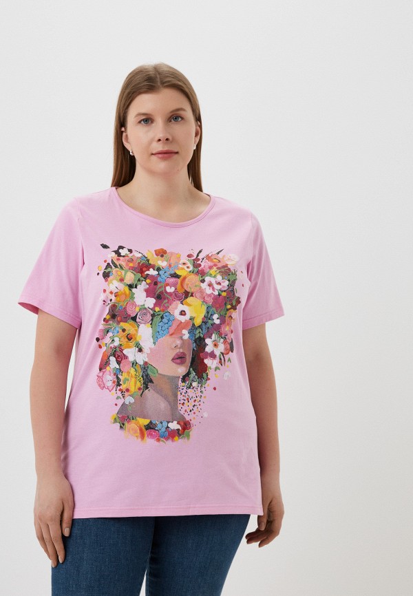 женская футболка sophia, розовая