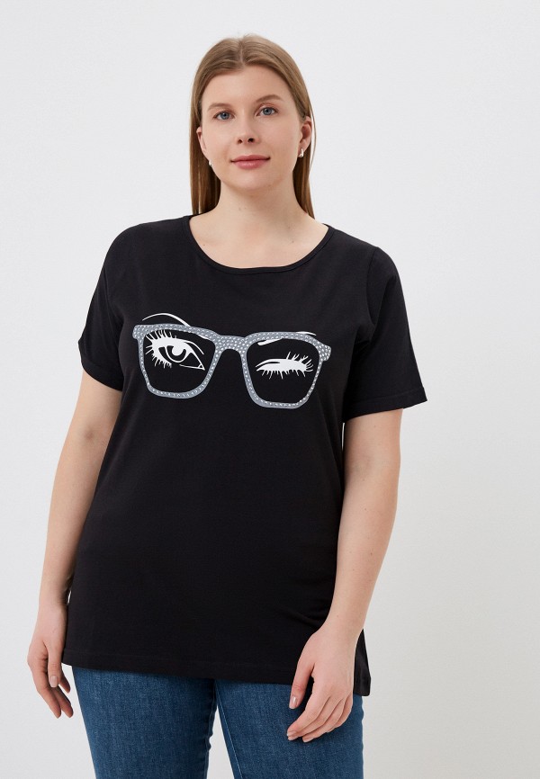женская футболка sophia, черная