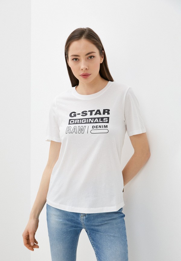 женская футболка g-star raw, белая
