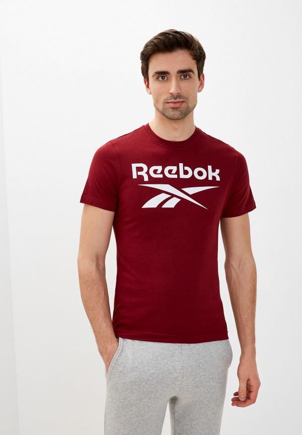 мужская спортивные футболка reebok, бордовая