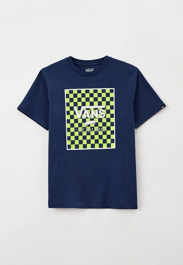 футболка vans для мальчика, синяя